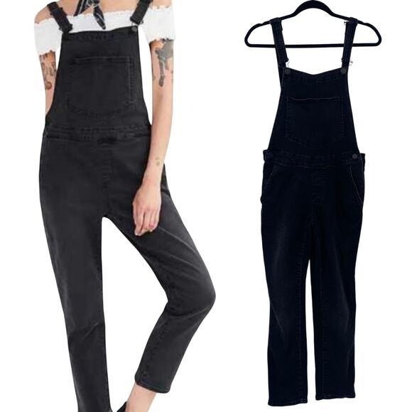 Urban Outfitters BDG Overalls Cotton Stretch Denim Slim Straight Leg Black XS - Picture 1 of 10